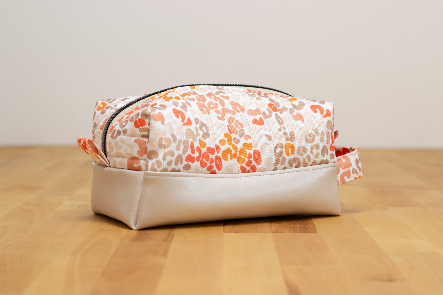 Makeup Bag Medium: Quilted Canvas/Vinyl Wild Fall
